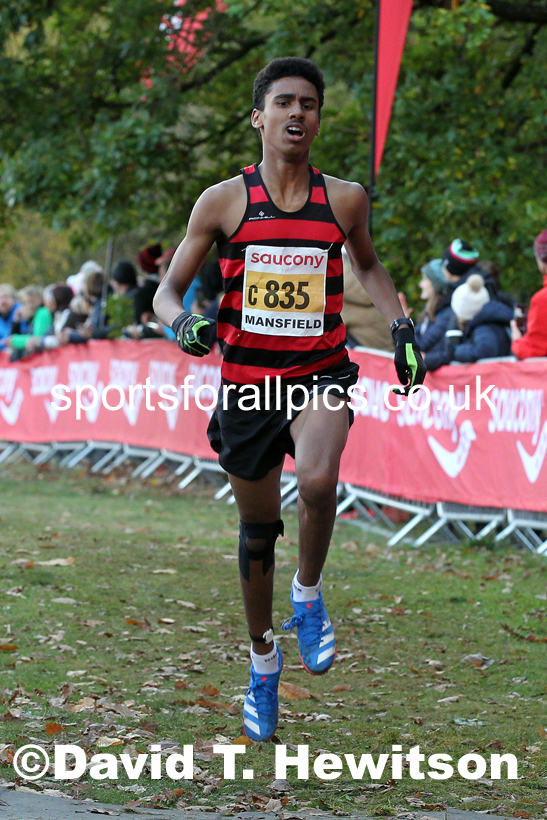 Boys under-15s 2021 National Cross Country Relays, Berry Hill Park, Mansfield. Photo: David T. Hewitson/Sports for All Pics